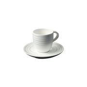 Cosmo - linea Gong - tazza caffè con piatto (set da 6 pezzi) - Porcellana - Royal Porcelain